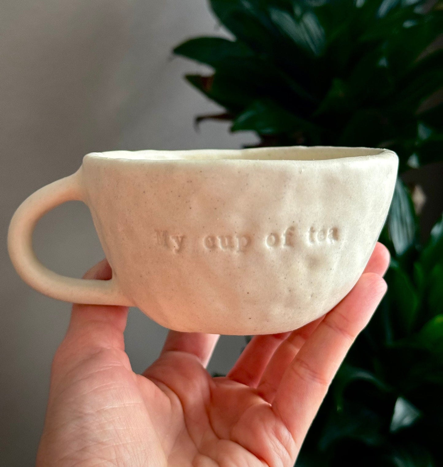 Handmade Ceramic Tea Mug - Perfectly Imperfect - "My Cup of Tea"